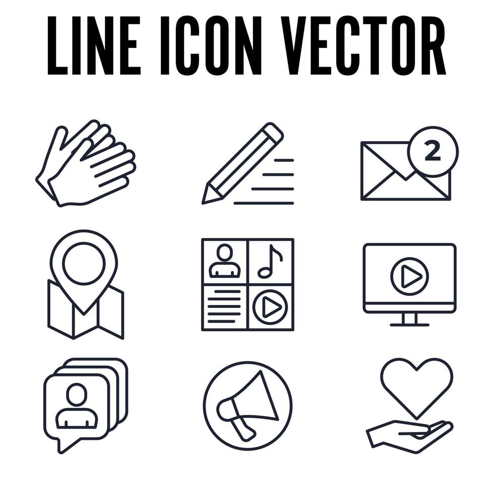 blogueur, modèle de symbole d'icône de jeu de blogs pour l'illustration vectorielle du logo de la collection de conception graphique et web vecteur