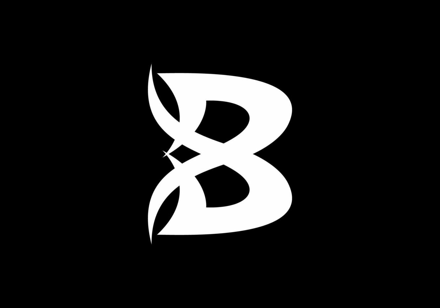 lettre initiale b blanche unique vecteur