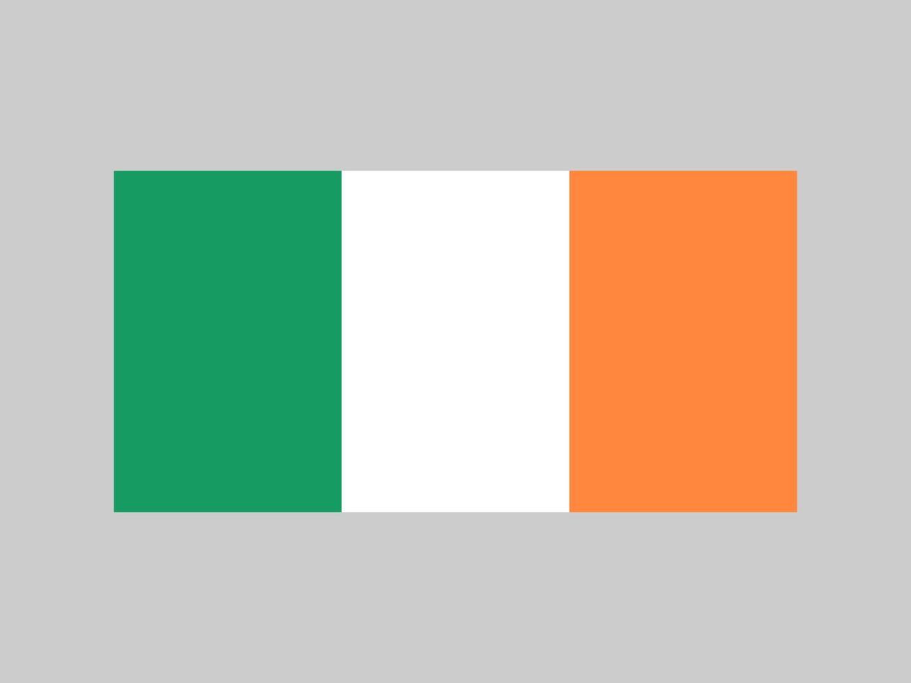 drapeau irlandais, couleurs officielles et proportion. illustration vectorielle. vecteur