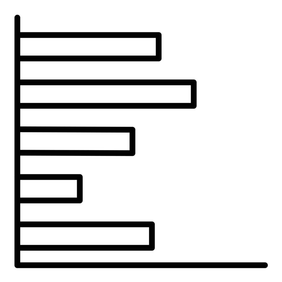 barres horizontales montrant l'icône de la ligne de progression vecteur