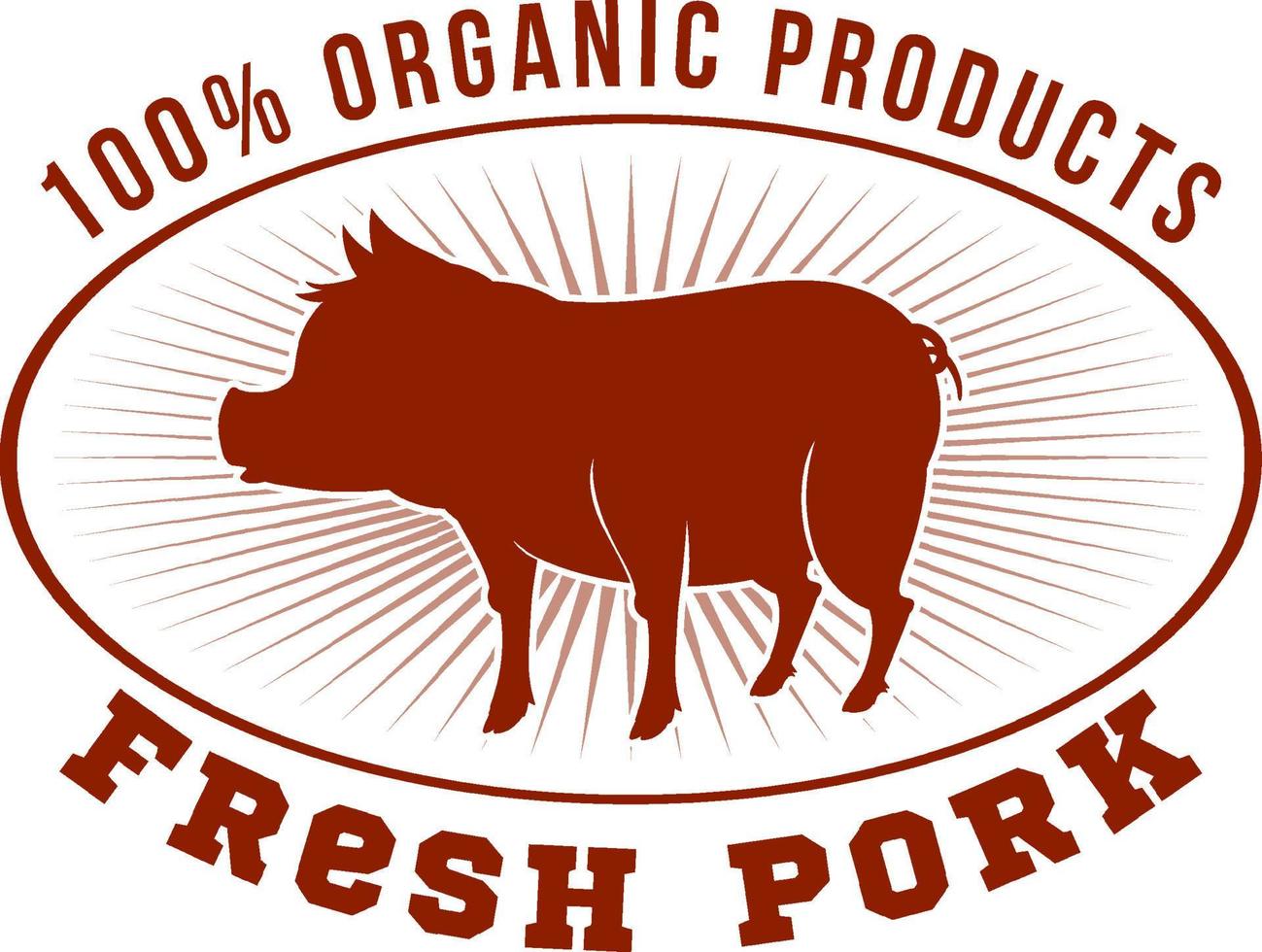 logo de porc silhouette pour les produits de porc vecteur