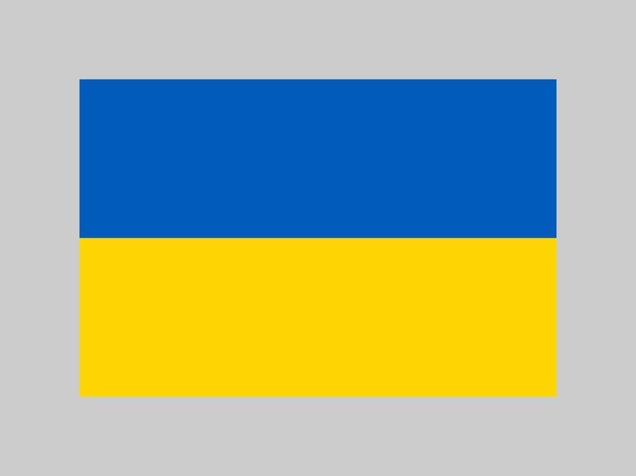 drapeau ukrainien, couleurs officielles et proportion. illustration vectorielle. vecteur