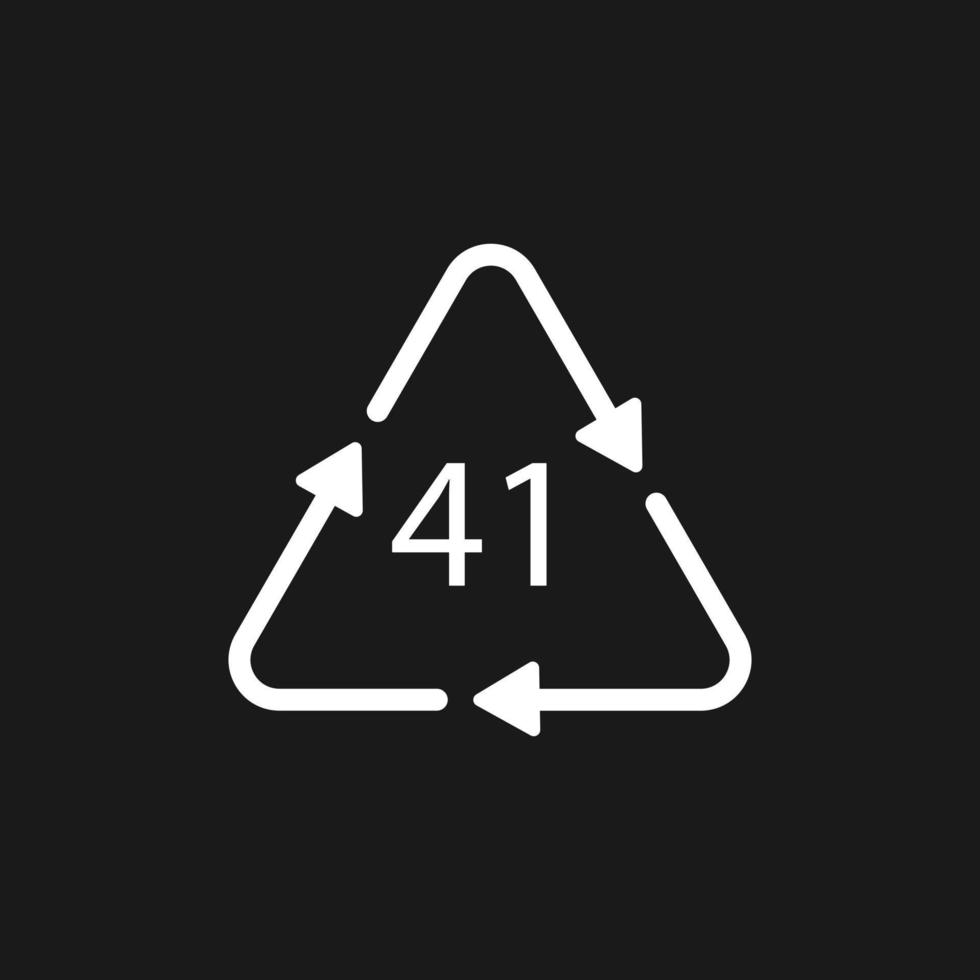 symbole de recyclage de l'aluminium alu 41. illustration vectorielle vecteur