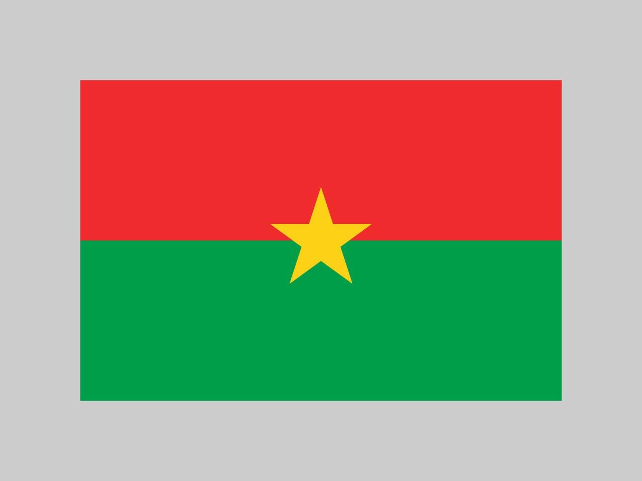 drapeau du burkina faso, couleurs officielles et proportion. illustration vectorielle. vecteur