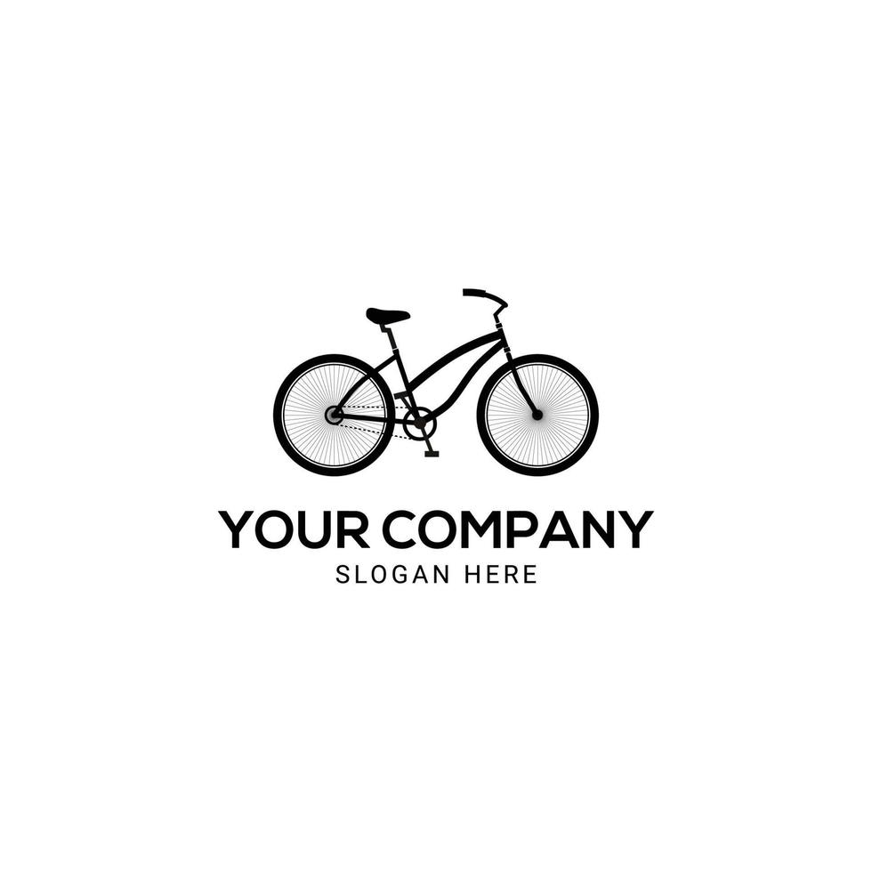 modèle abstrait de logo de vélo. Identité de marque d'entreprise de magasin de vélos vecteur