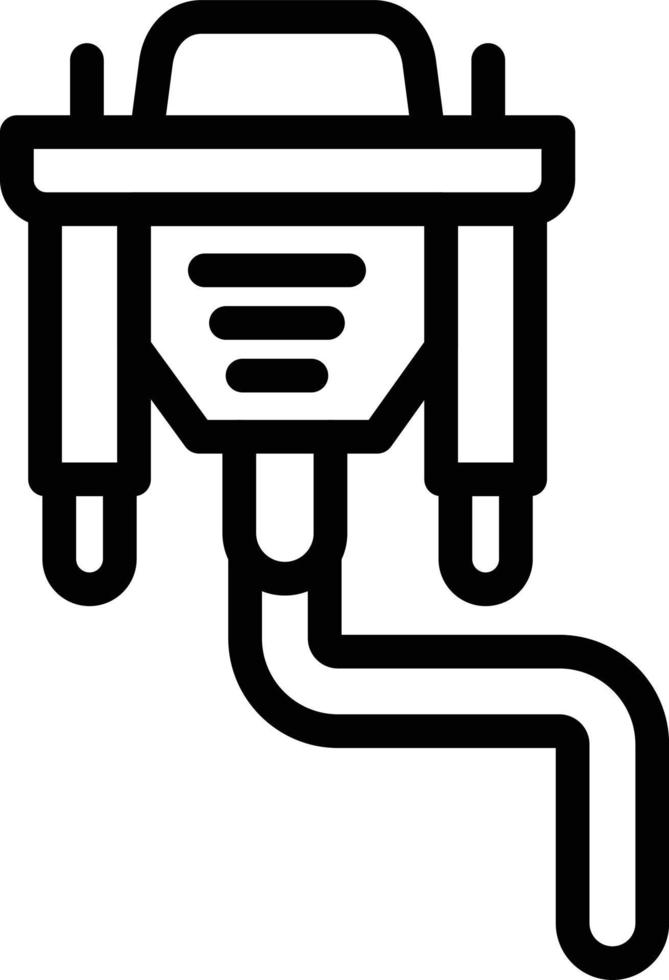 illustration de conception d'icône de vecteur de câble vga