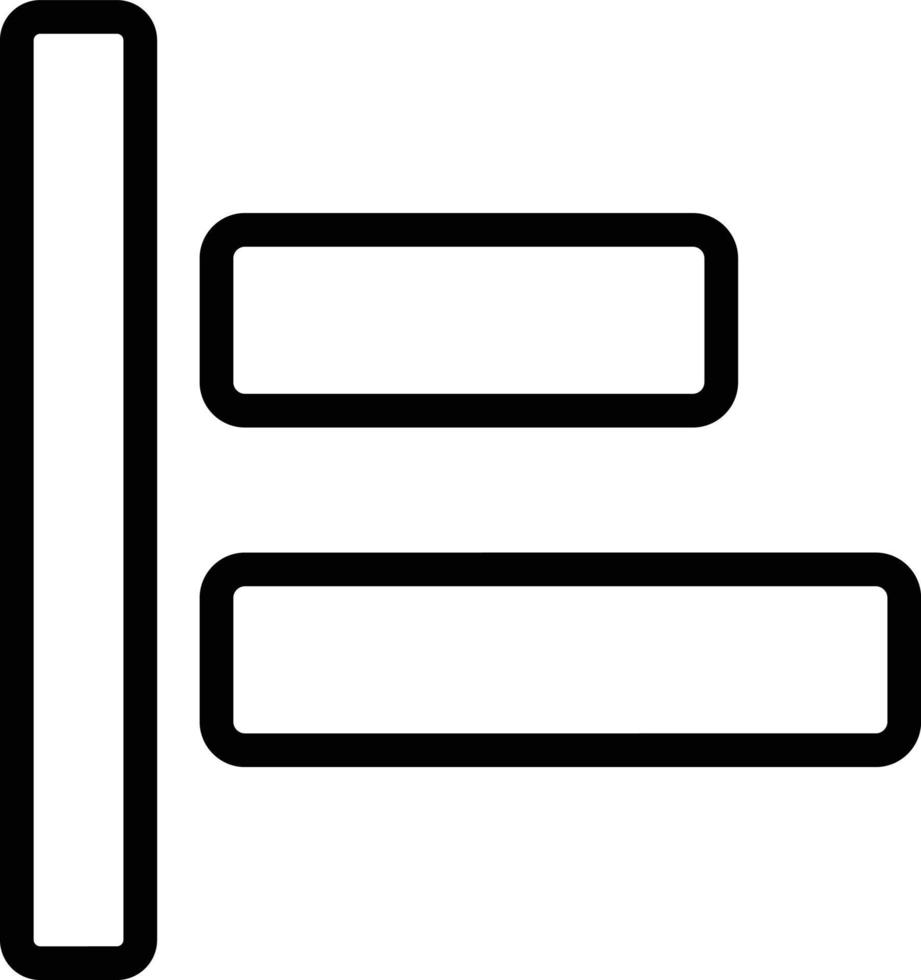 illustration de conception d'icône de vecteur d'alignement à gauche