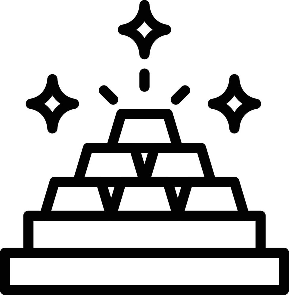 illustration de conception d'icône vectorielle de lingots d'or vecteur