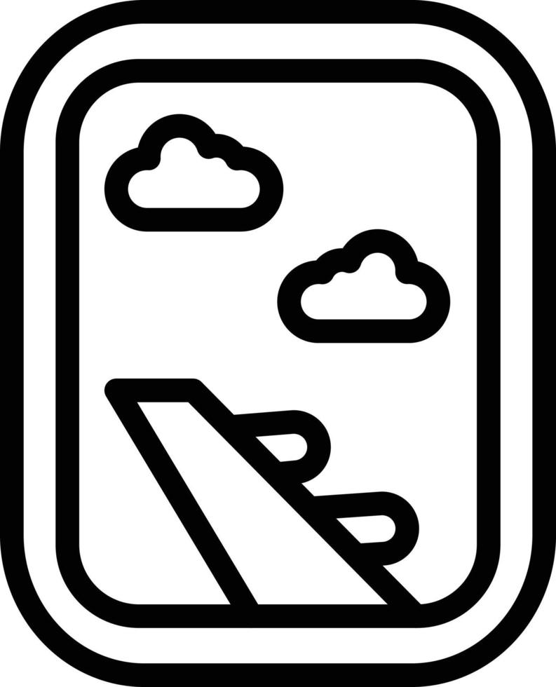 illustration de conception d'icône de vecteur de fenêtre d'avion