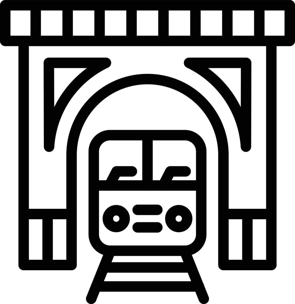 illustration de conception d'icône de vecteur de tunnel de train