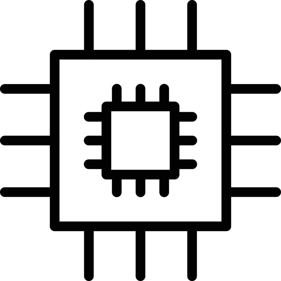 illustration de conception d'icône de vecteur de puce