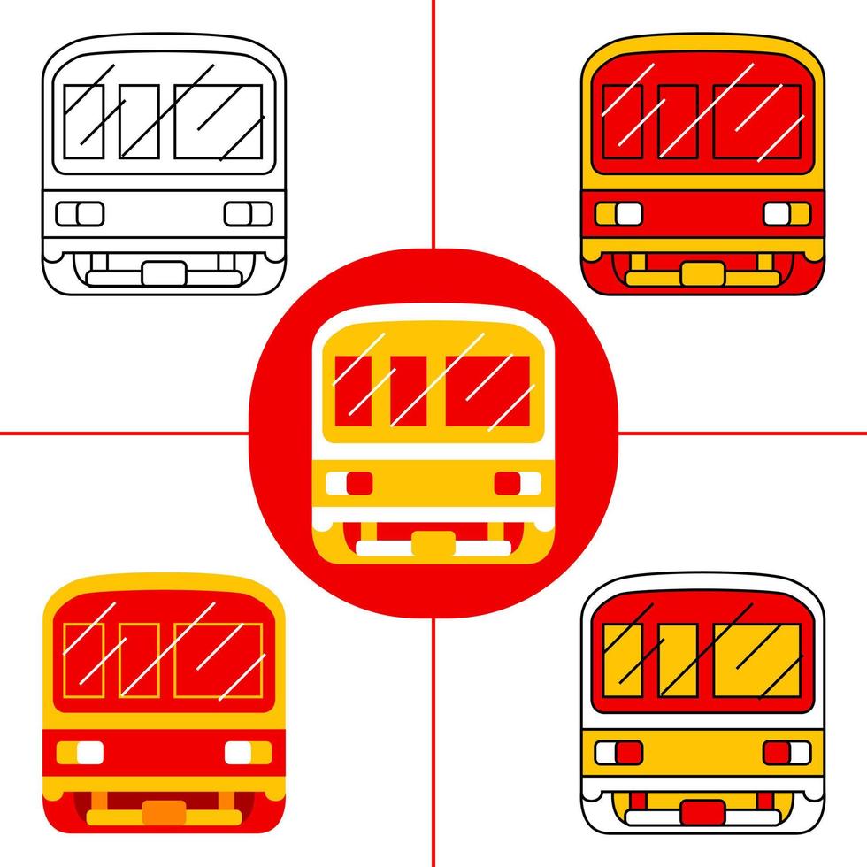 métro de tokyo dans un style design plat vecteur