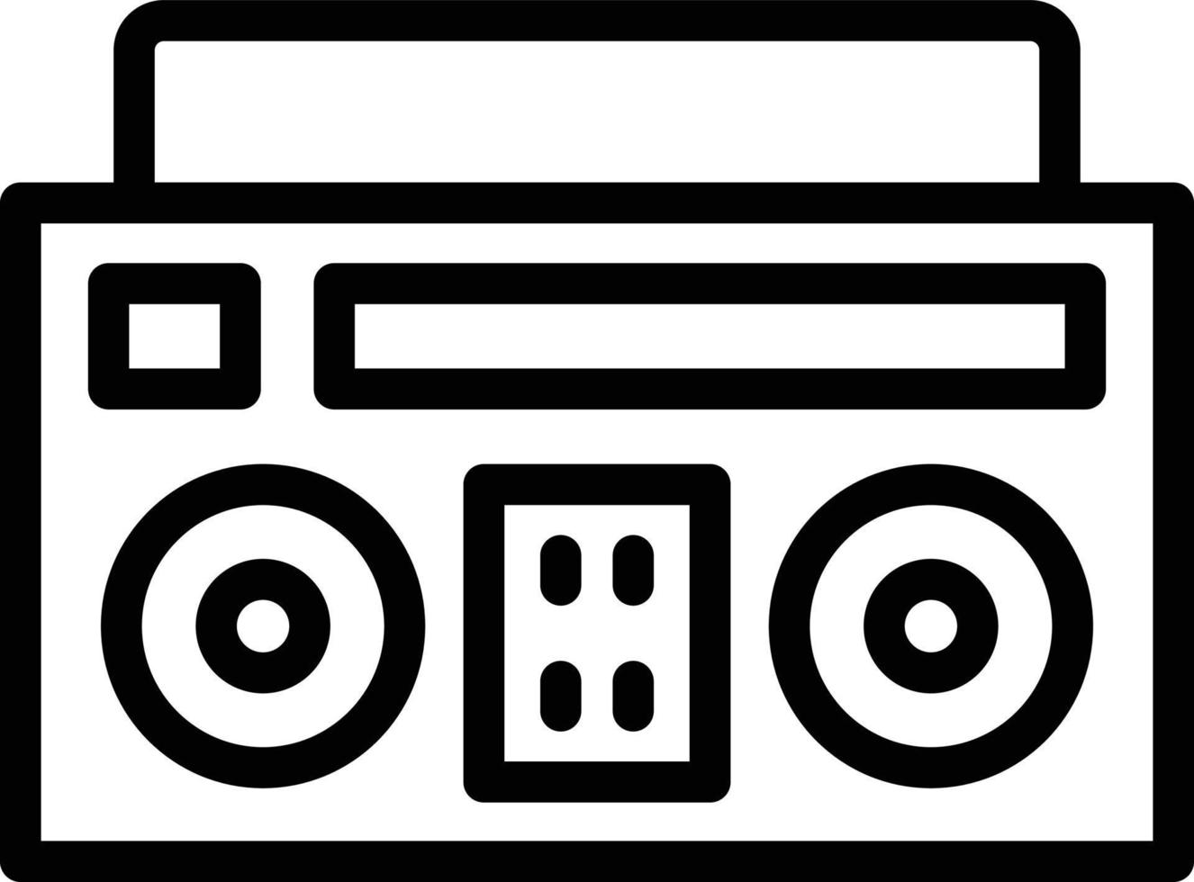 illustration de conception icône vecteur boombox