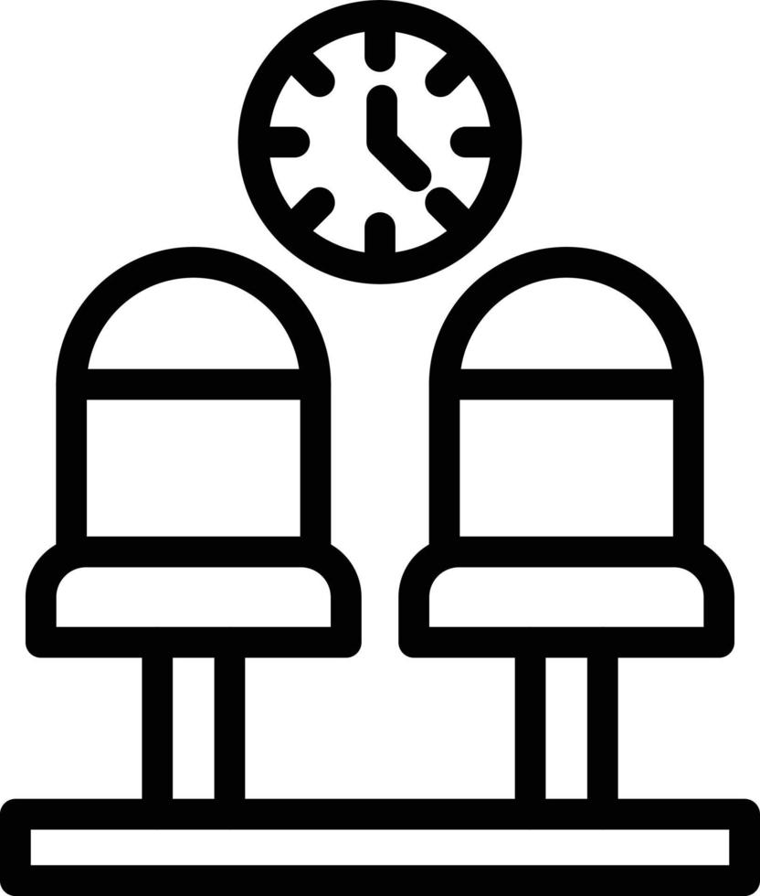 illustration de conception d'icône de vecteur de salle d'attente