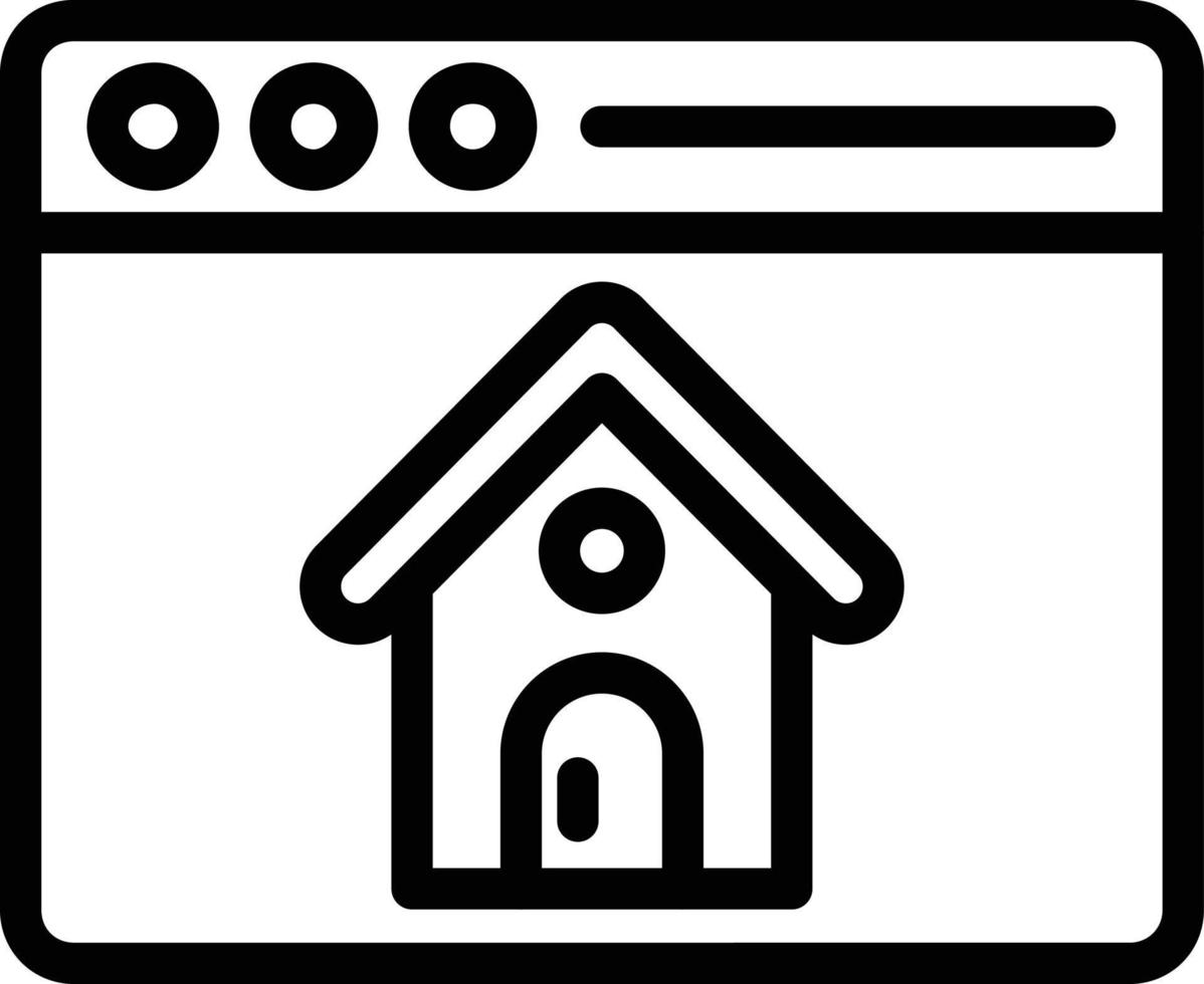 illustration de conception d'icône de vecteur de navigateur de maison