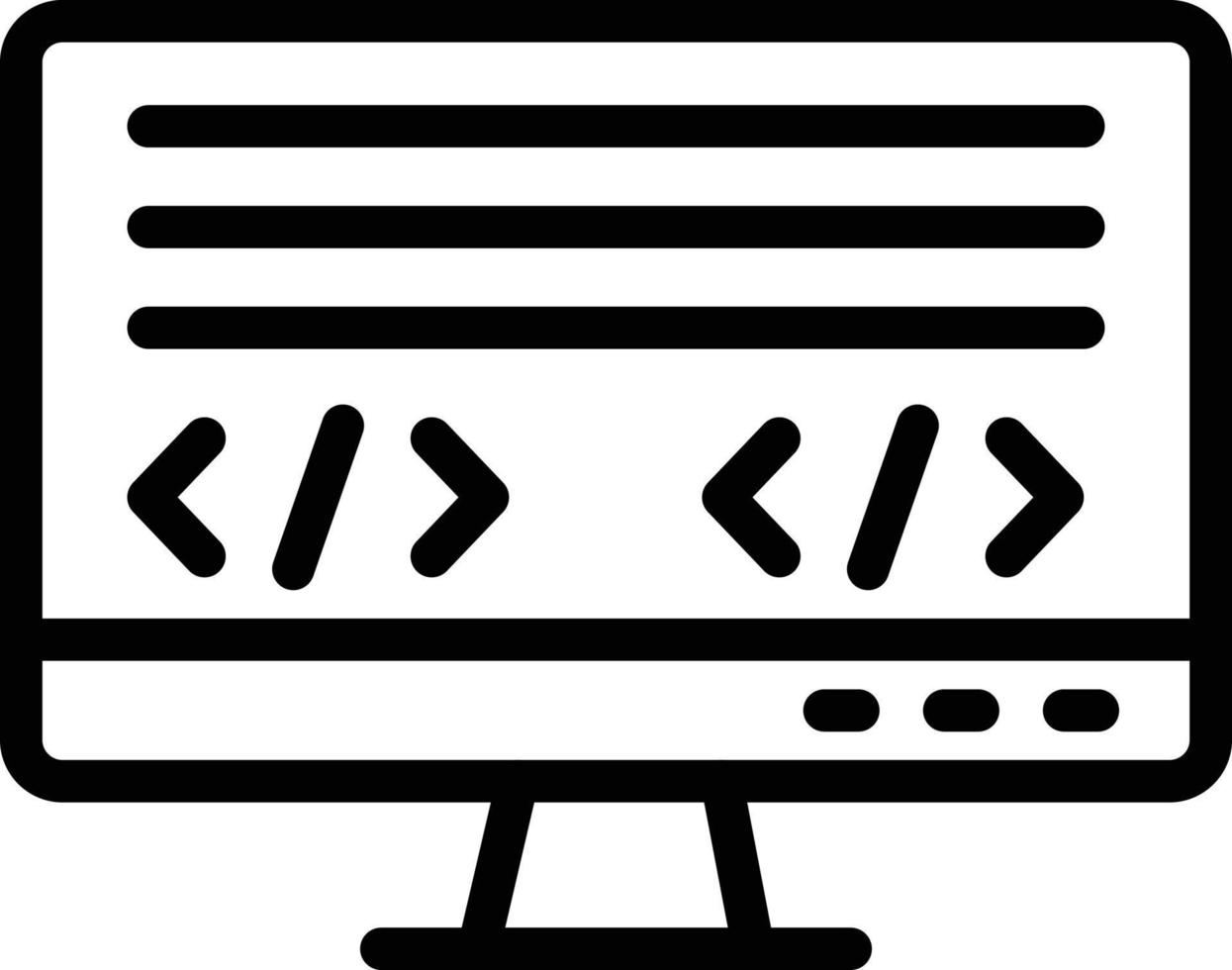 illustration de conception d'icône de vecteur de langage de codage