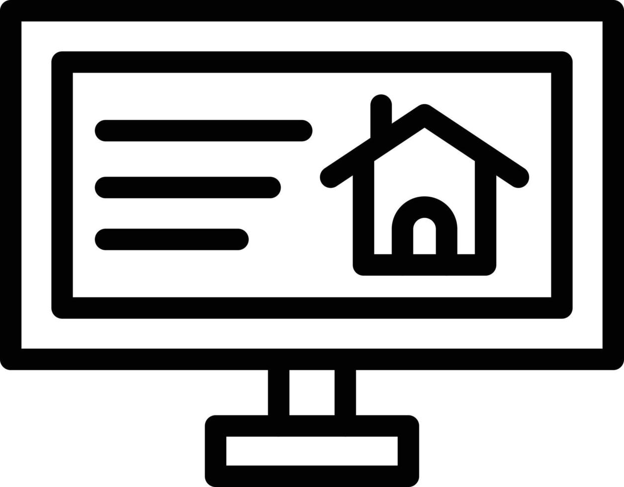 illustration de conception d'icône de vecteur de maison d'ordinateur