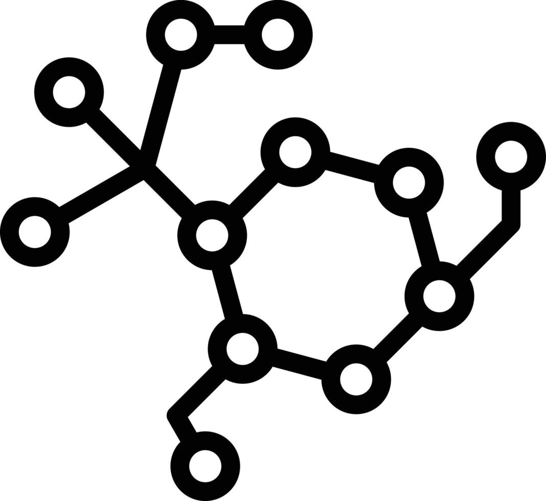 illustration de conception d'icône de vecteur de molécule