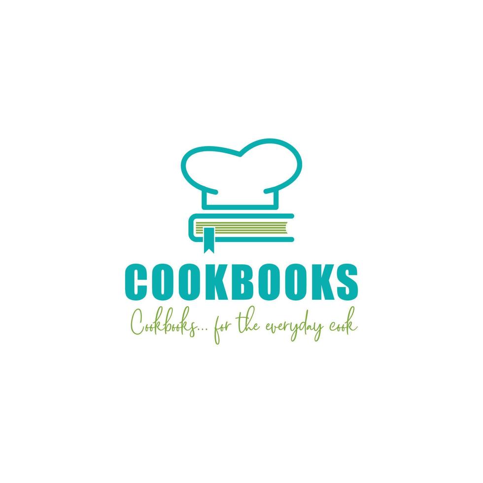 logo de livre de cuisine vecteur