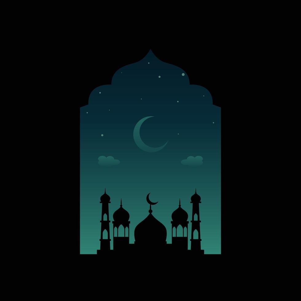 icône de la mosquée de vecteur