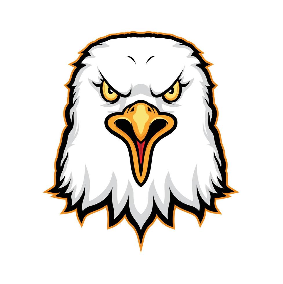 tête d'aigle mascotte pour illustration vectorielle logo esports vecteur