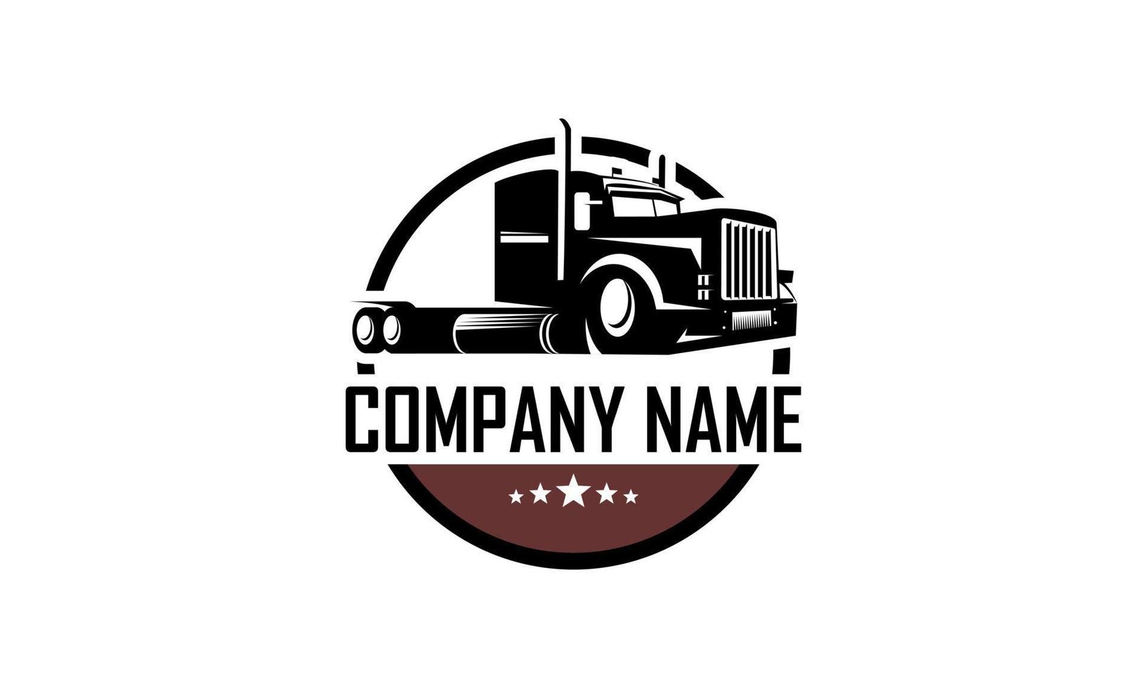 logo de l'entreprise de camionnage. vecteur de concept de logo emblème