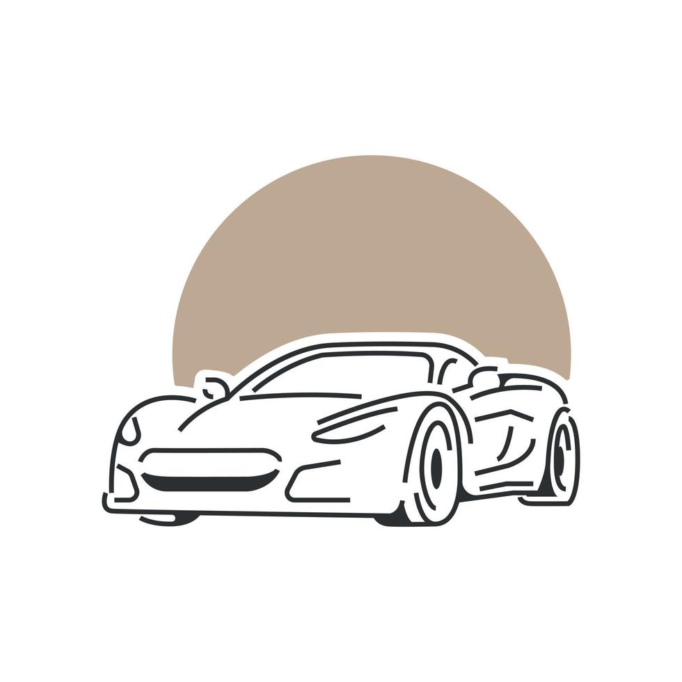 illustration de dessin au trait supercar vecteur