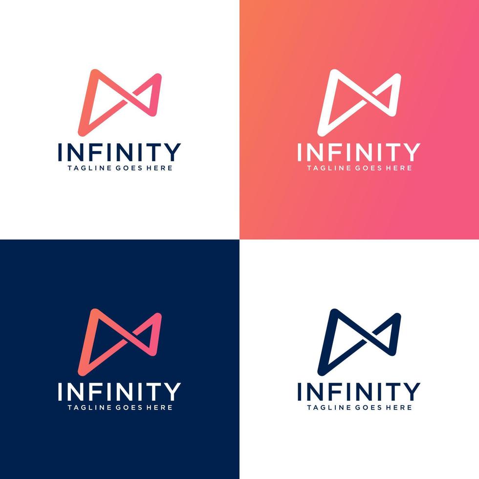 modèle de vecteur de conception de logo infini créatif