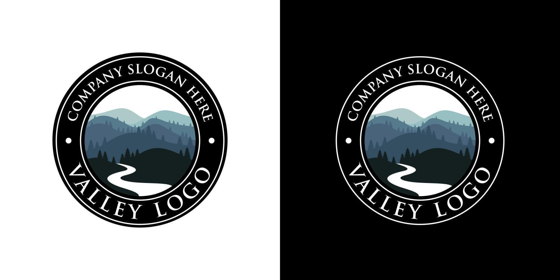 modèle de vecteur de conception de logo de vallée