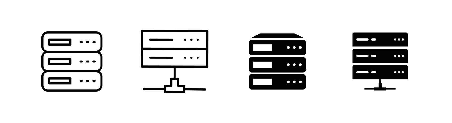 élément de conception d'icône de serveur informatique adapté au site Web, à la conception d'impression ou à l'application vecteur