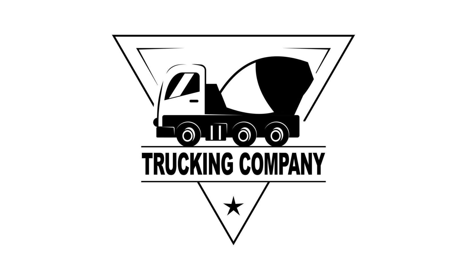 logo de l'entreprise de camionnage. vecteur de concept de logo emblème