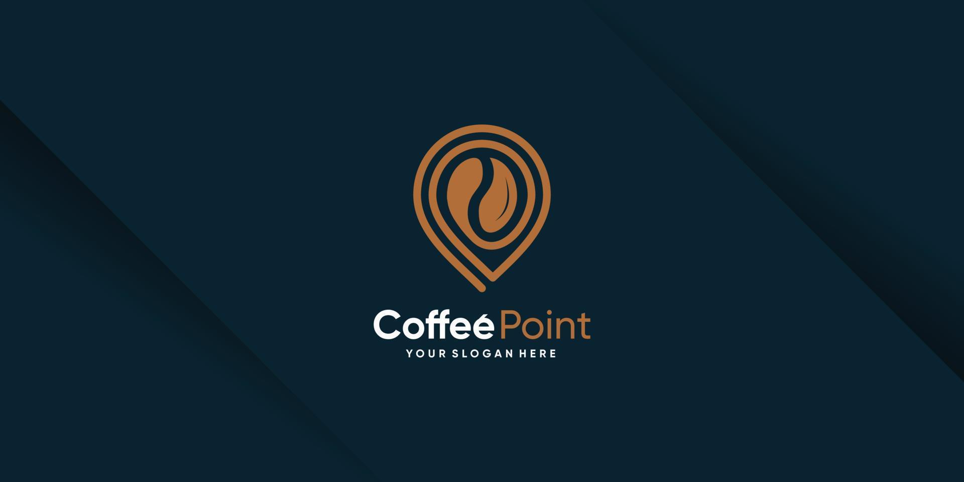 modèle de logo de café avec des éléments créatifs pour les entreprises vecteur premium partie 1