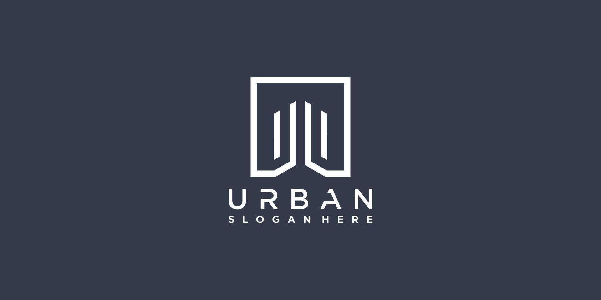 modèle de logo urbain avec concept abstrait moderne vecteur premium partie 3