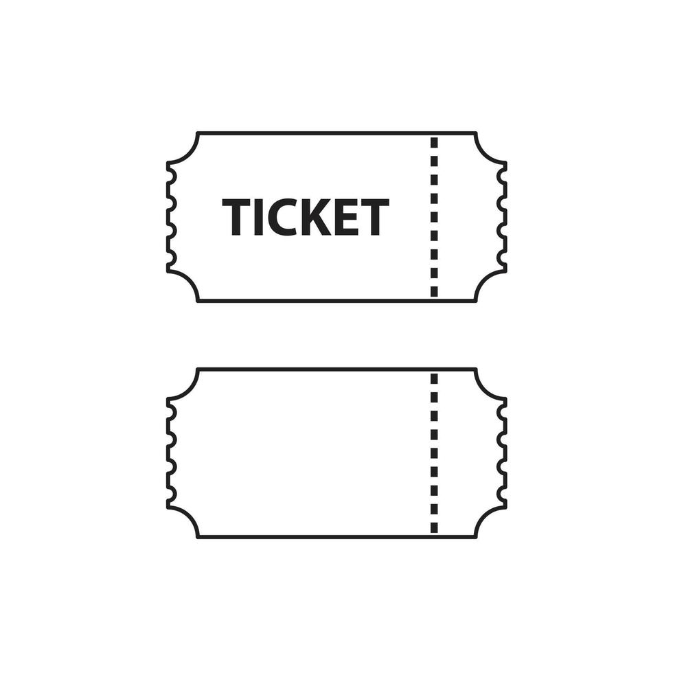 vecteur de billet pour l'icône de symbole de site Web