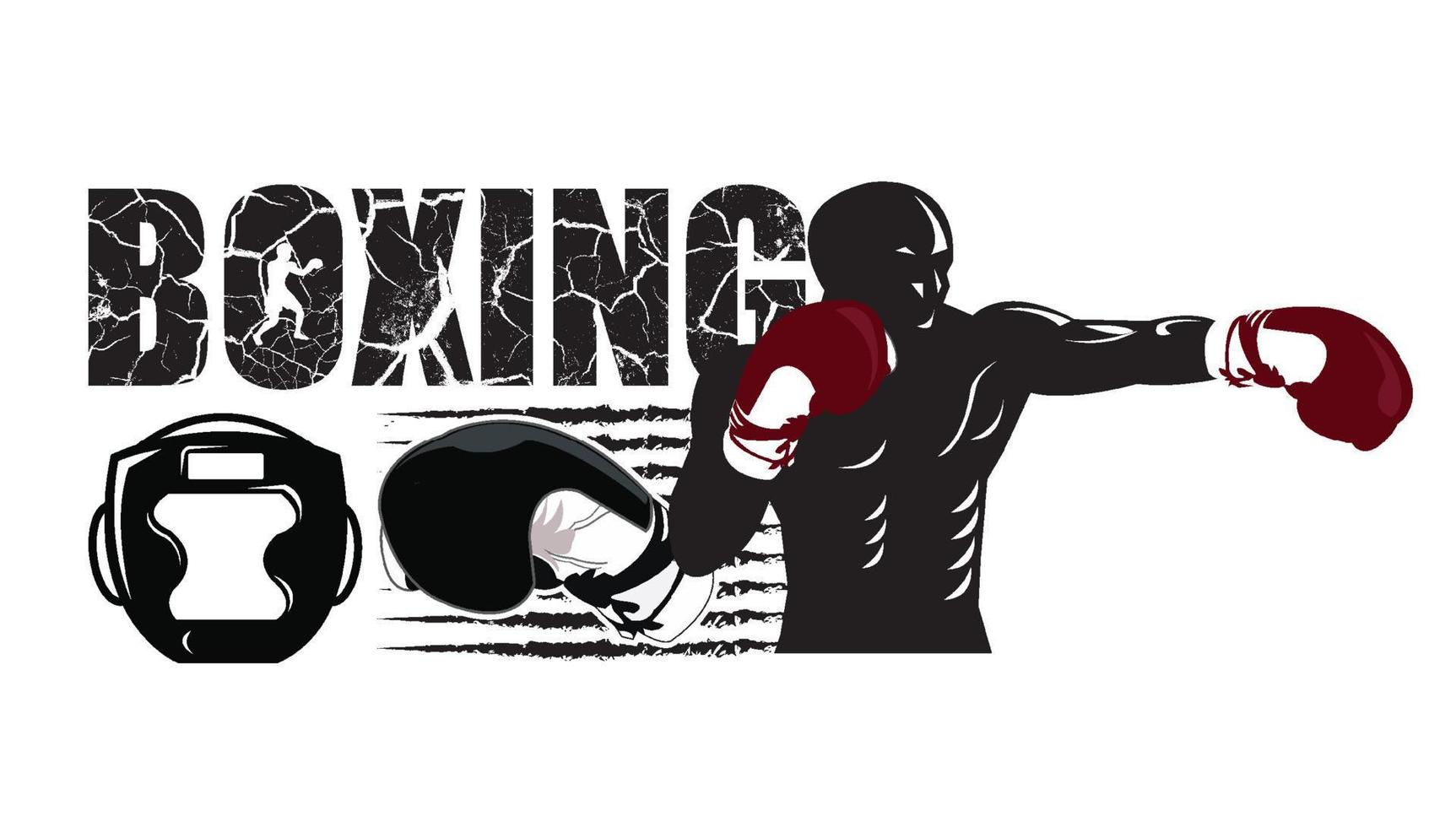 illustration du concept de knock-out pour le logo de boxe vecteur