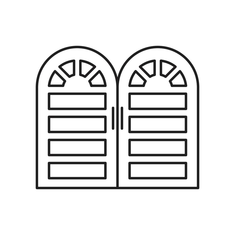 vecteur de porte pour la présentation de l'icône du symbole du site Web