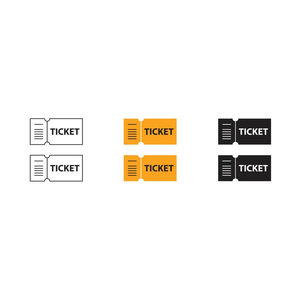 vecteur de billet pour l'icône de symbole de site Web