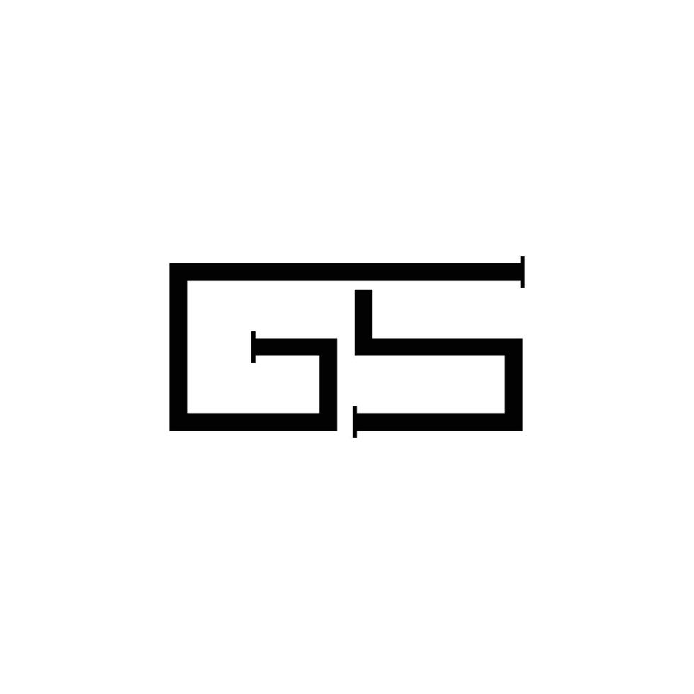 lettre initiale s et g logo lié. vecteur