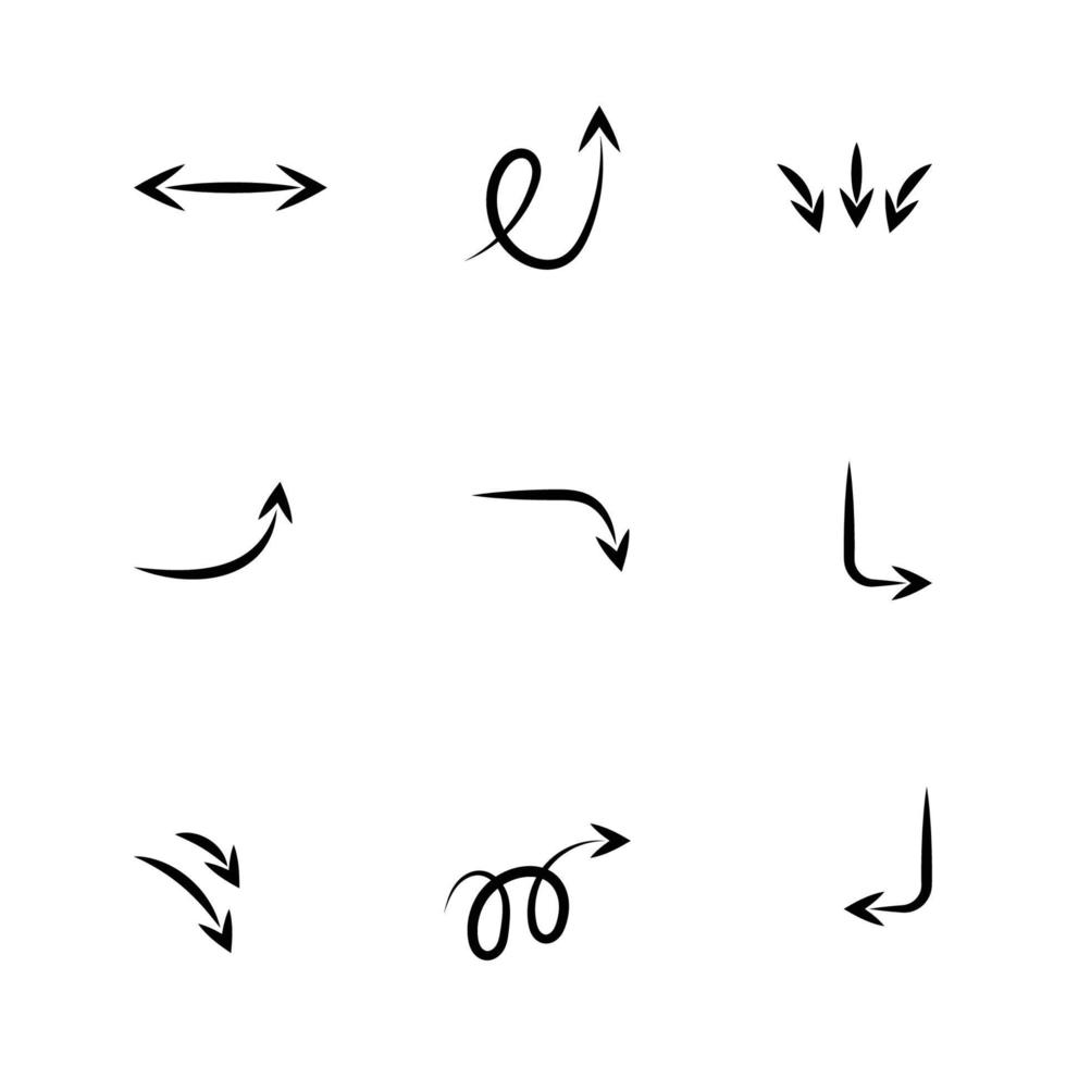 jeu d'icônes de flèches. flèche pour le site Web et l'application. vecteur