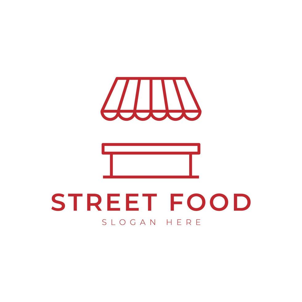 logo de nourriture de rue pour vecteur de conception de logo restaurant café bar