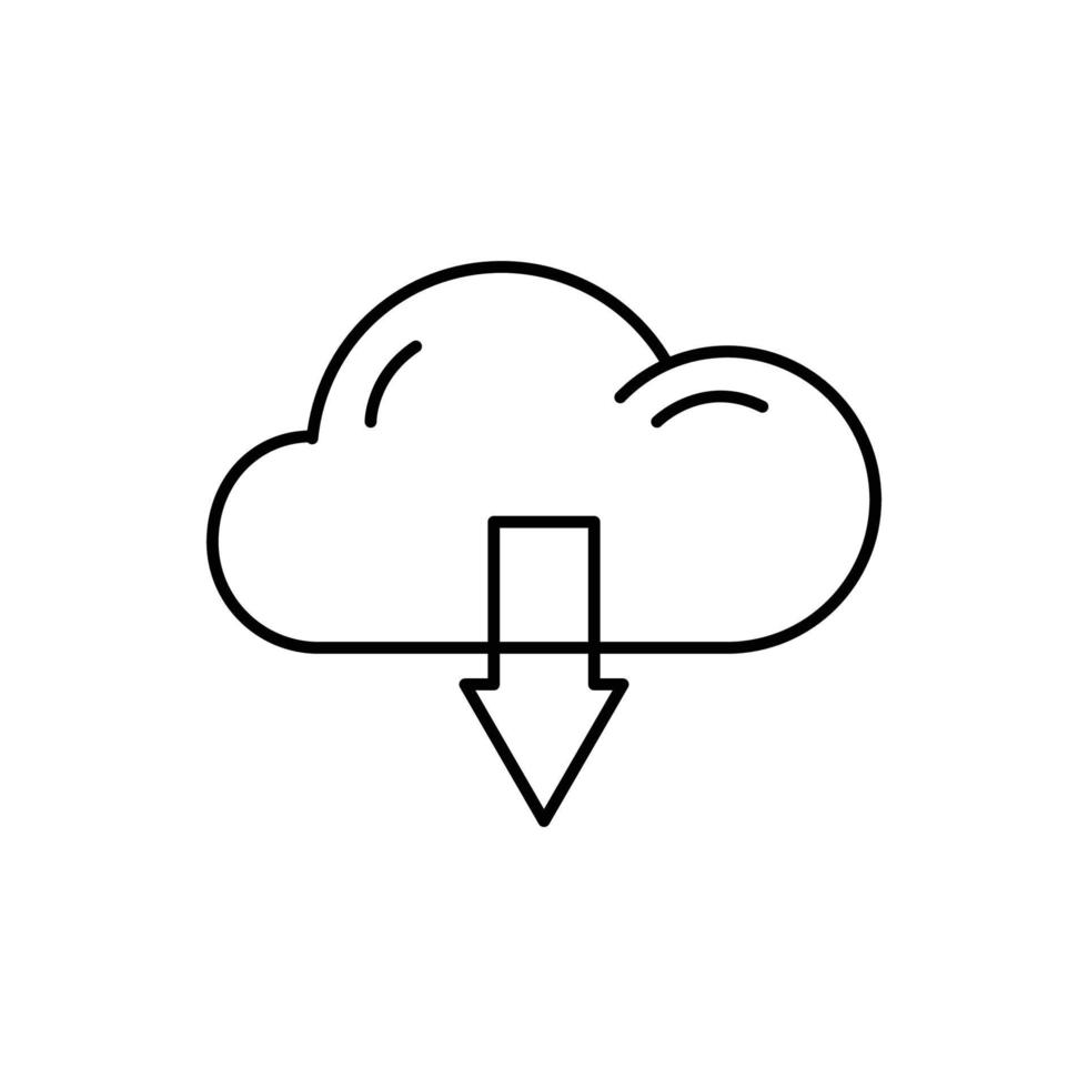 icône vectorielle de téléchargement, symbole de stockage en nuage. illustration vectorielle plane moderne et simple pour site web ou application mobile vecteur