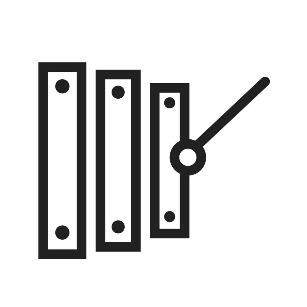 icône de ligne de xylophone vecteur