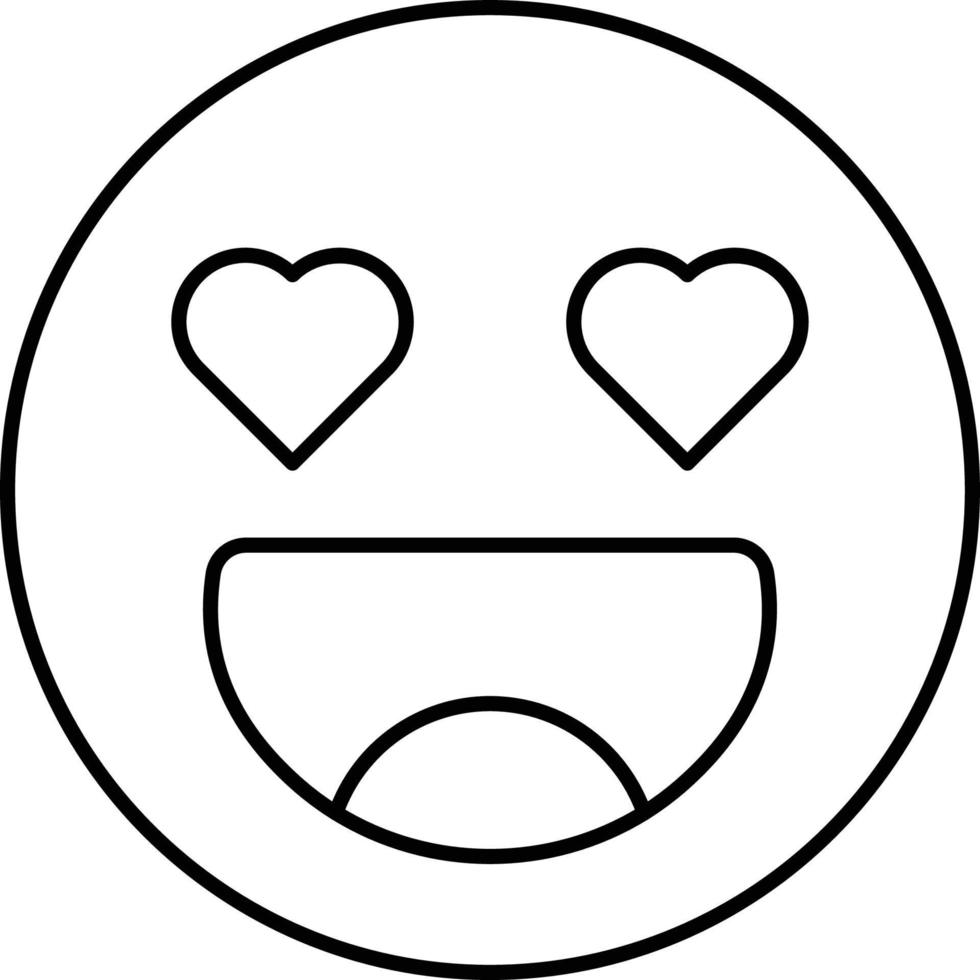 icône de vecteur emoji coeur yeux qui peut facilement modifier ou modifier