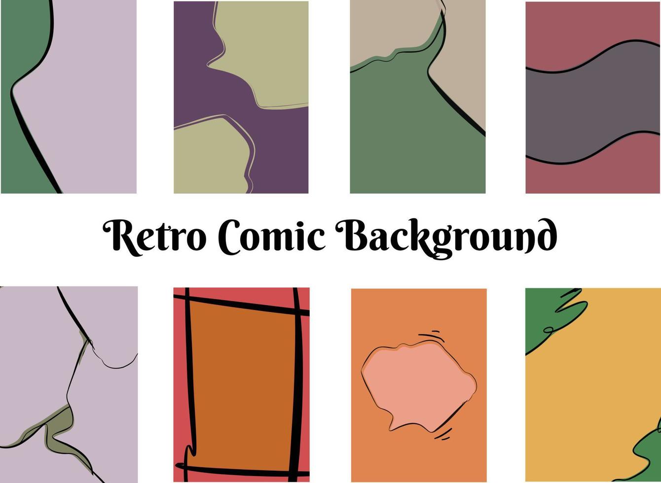 bande dessinée rétro classique des années 70 des années 80 des années 90 abstrait pop art. vecteur