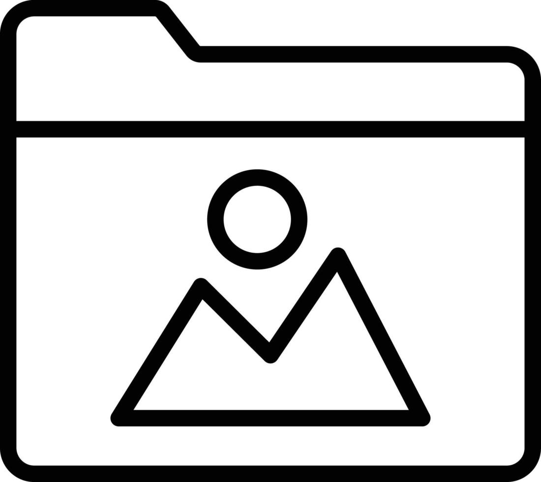icône de vecteur isolé de dossier d'image qui peut facilement modifier ou éditer