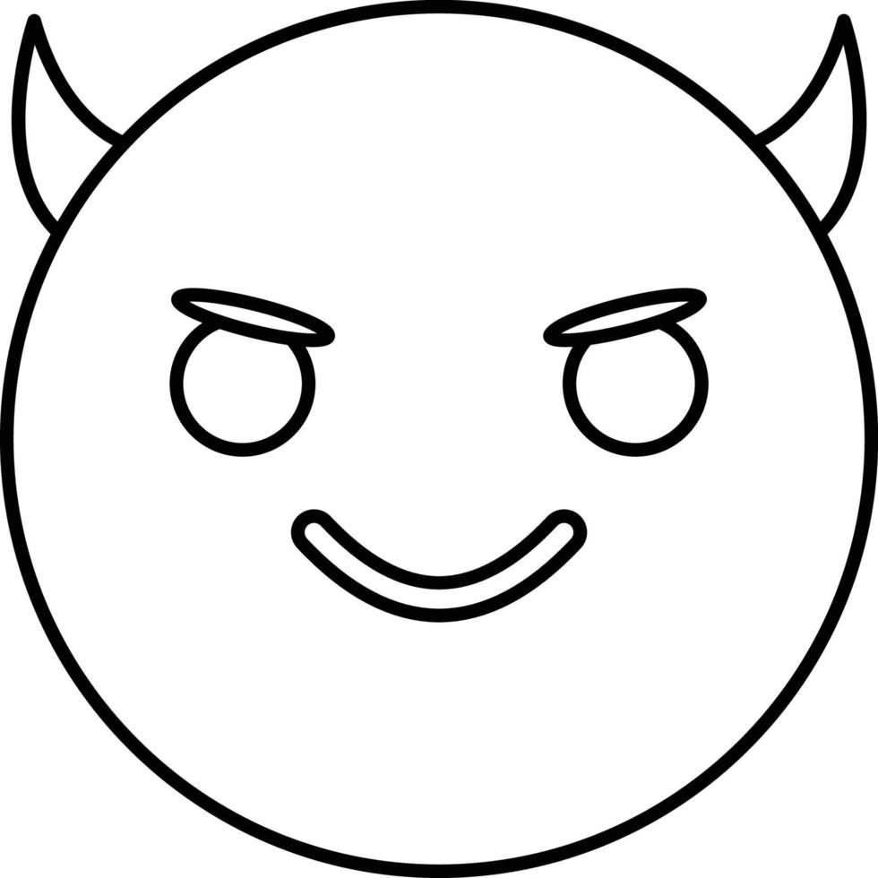 icône de vecteur emoji diable qui peut facilement modifier ou éditer