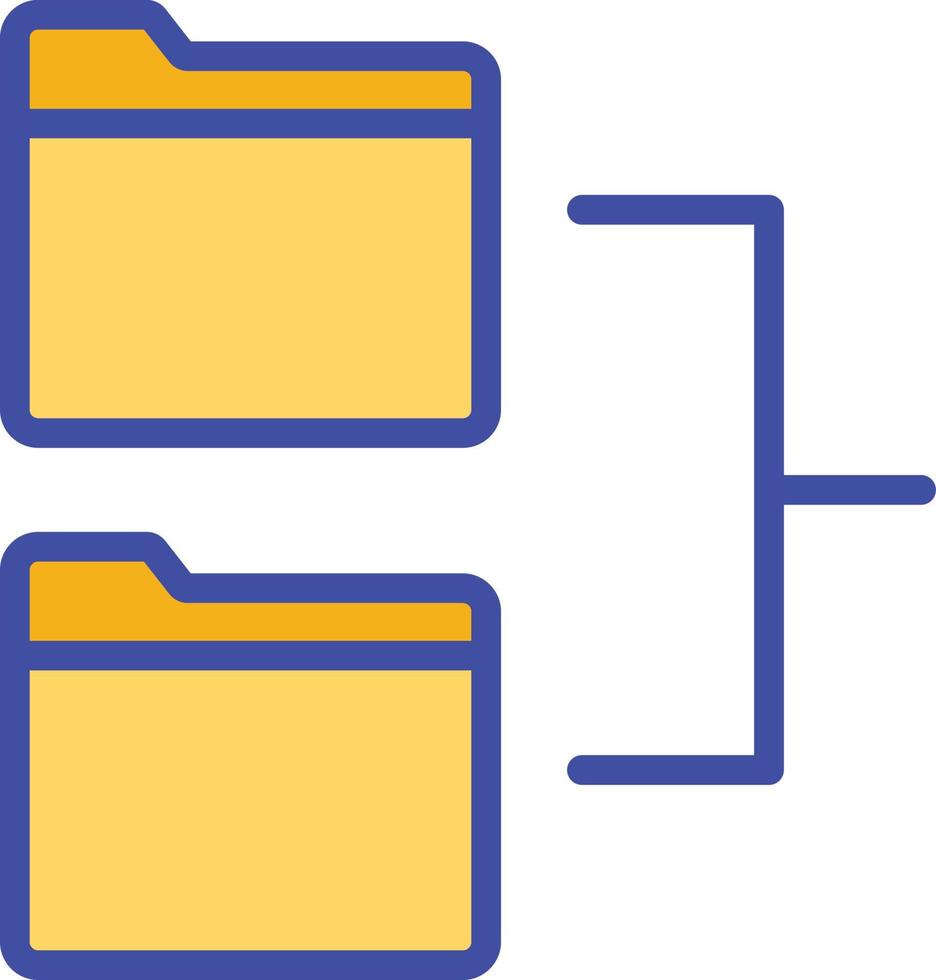 icône de vecteur isolé de partage de dossier qui peut facilement modifier ou éditer