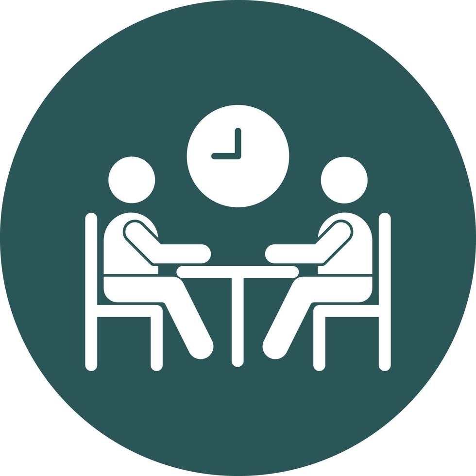 icône de vecteur isolé de temps de réunion qui peut facilement modifier ou éditer