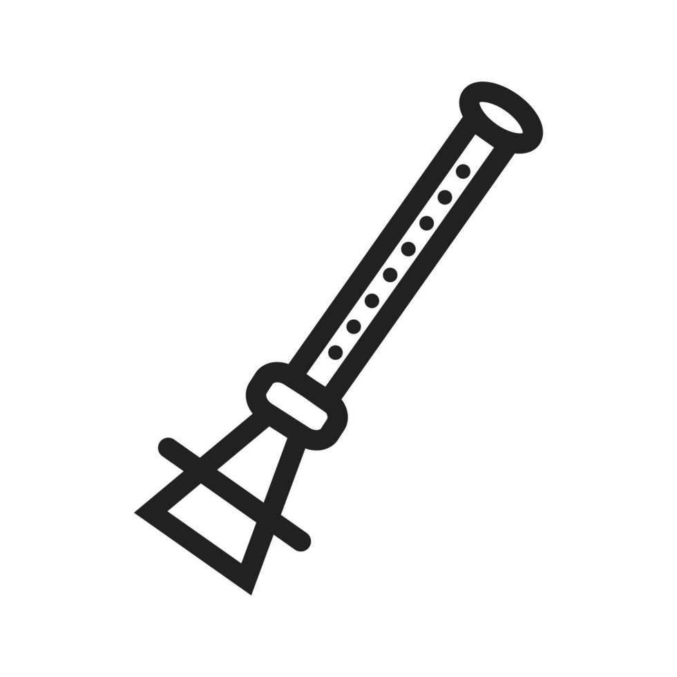 icône de la ligne de flûte vecteur