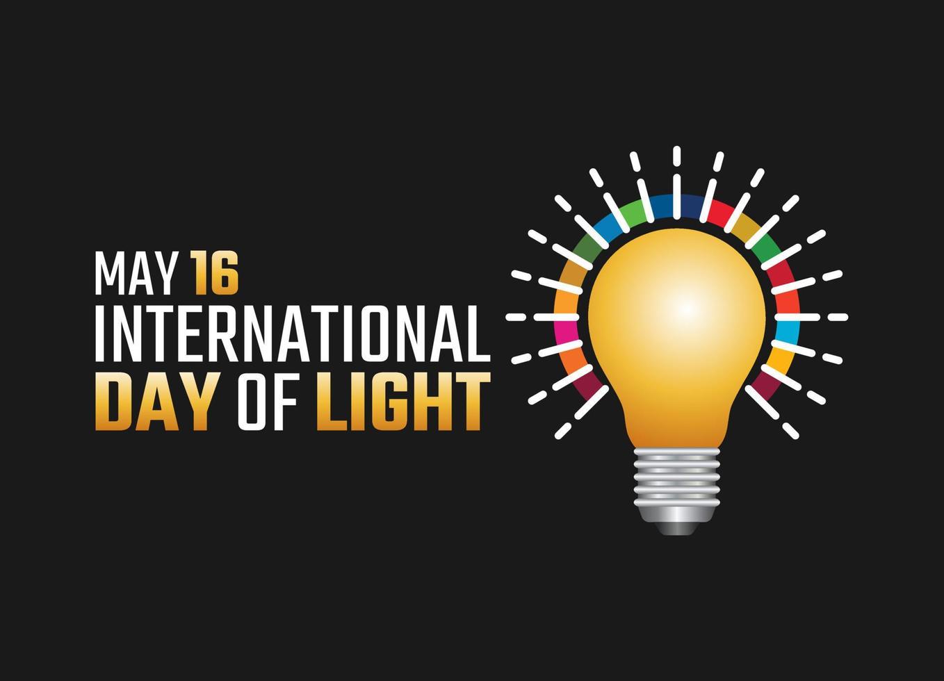 graphique vectoriel de la journée internationale de la lumière bon pour la célébration de la journée internationale de la lumière. conception plate. conception de flyer. illustration plate.